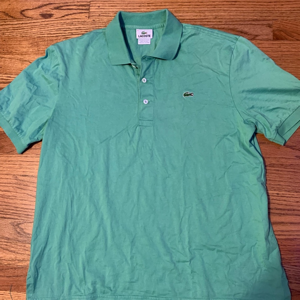 Lacoste polo, men’s 5 Euro sizing (similar to large)